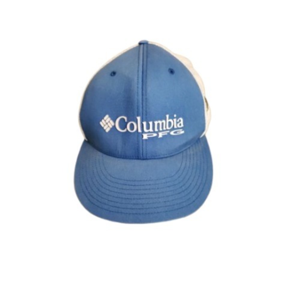 Columbia PFG Blue &‎ White Mesh Cap L/XL